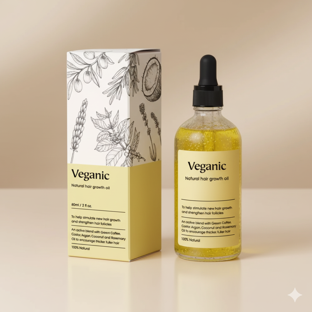 Veganic Aceite Natural Anti-Caída y Regenerador de Cabello